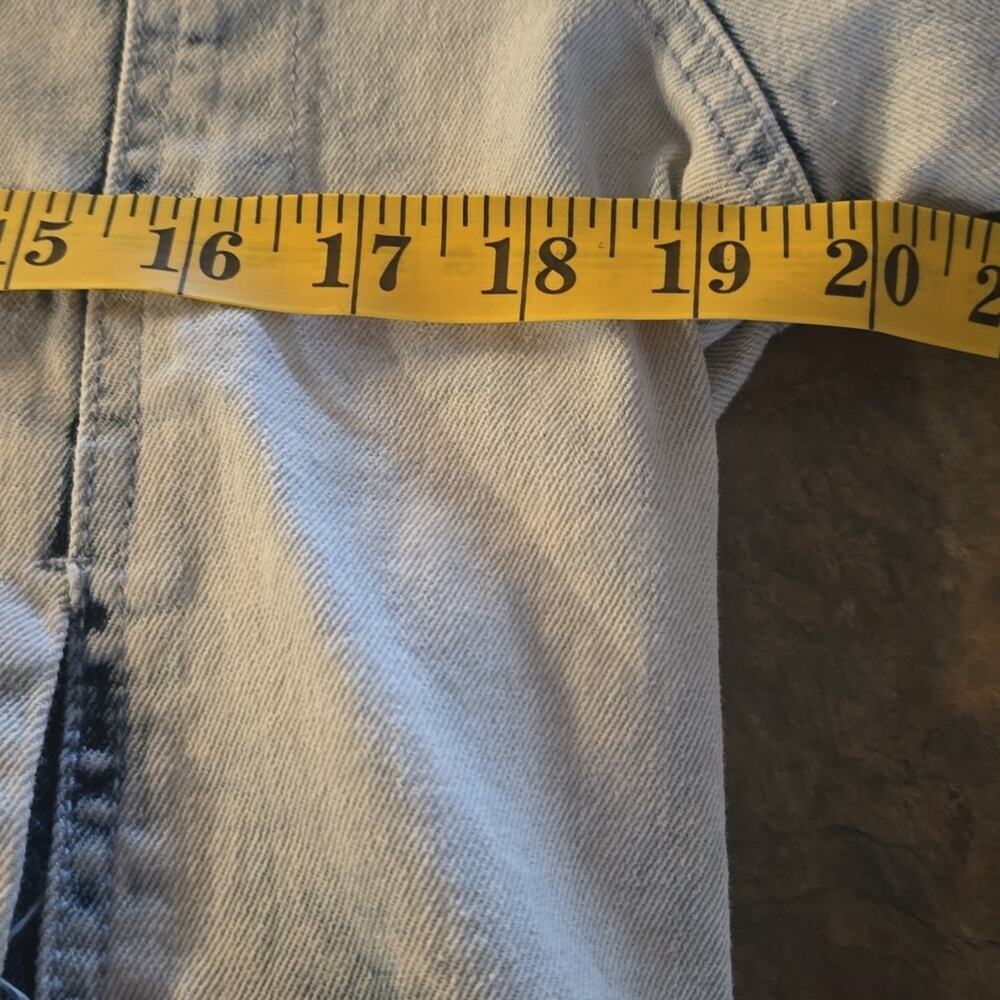 AFRM Blue and White Denim Jacket - Picture 6 of 7